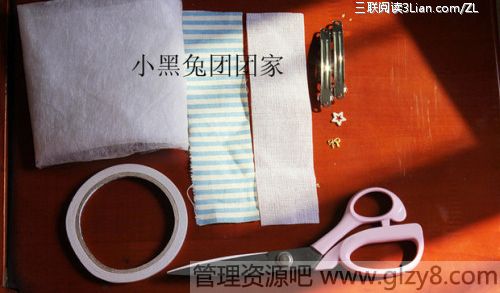 DIY手工碎布头巧变韩式发夹