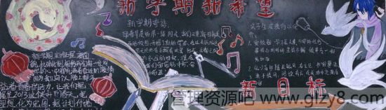 新学期黑板报：小学生新学期寄语