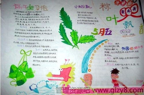 最新小学生端午节手抄报图片大全