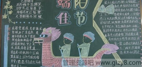 最新小学生端午节黑板报图文资料