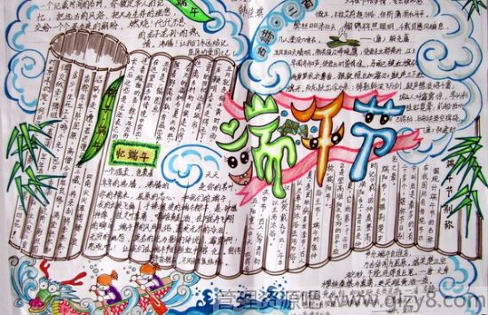 最新小学生端午节手抄报