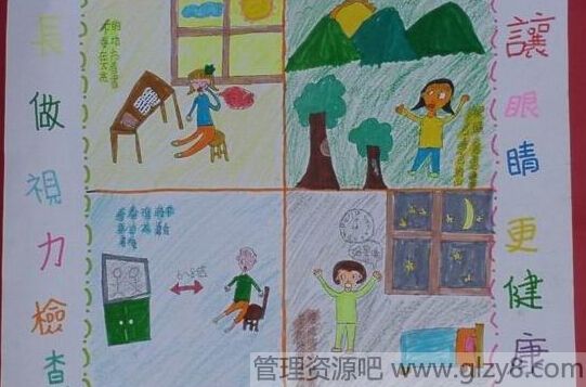 2015全国爱眼日小学生简笔画