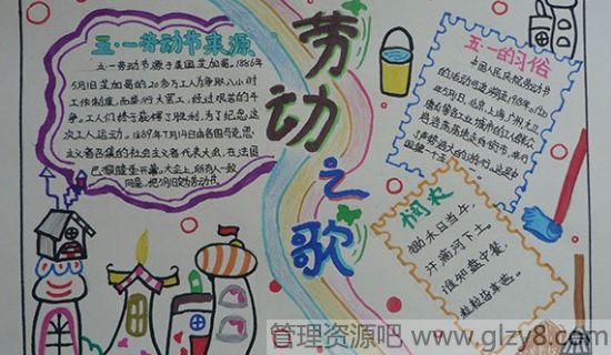 最新小学生庆五一手抄报图片(简单版）