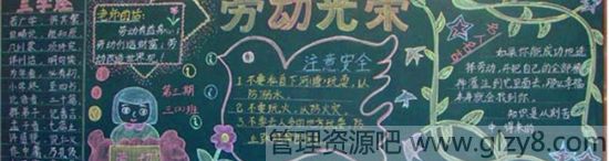 2015最新五一黑板报模板图片
