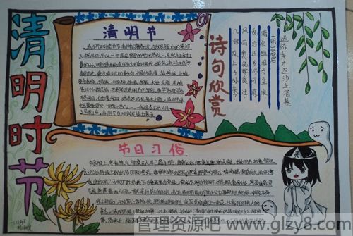 2015清明节手抄报：清明节扫墓注意事项