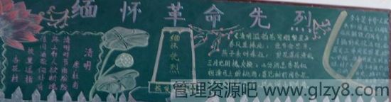 2015小学清明节黑板报图片