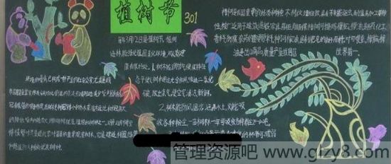 2015最新具创意植树节黑板报图片