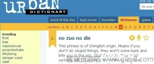 no zuo no die是什么意思