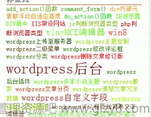 给wordpress添加彩色标签云