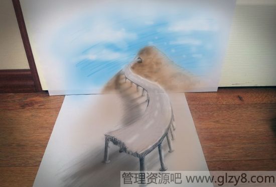 极富才华艺术家的立体铅笔画