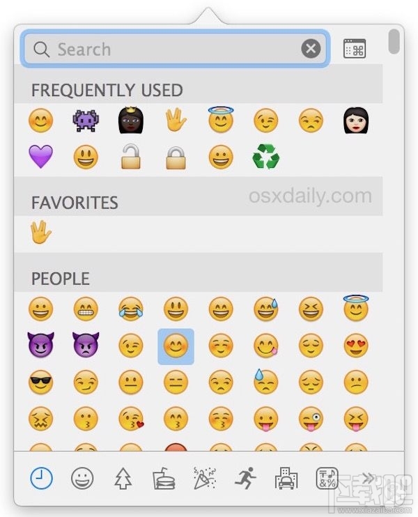 Mac中快速调出Emoji表情的界面方法