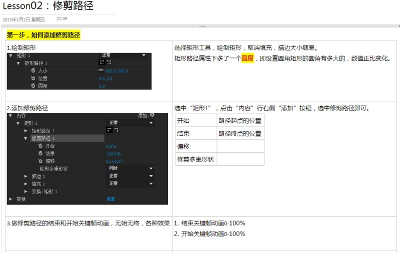 用AE做MG图形动画笔记摘要