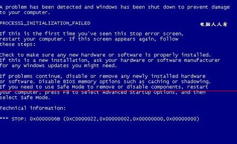 电脑开机蓝屏停机码0x0000006b的解决办法