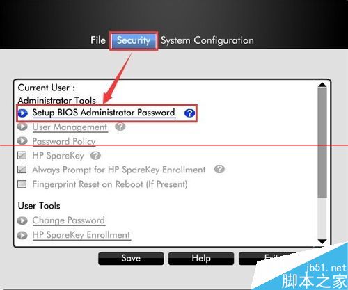 惠普商用笔记本怎么管理Bios User账户？