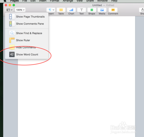 Macbook电脑如何计算Pages字数是多少?