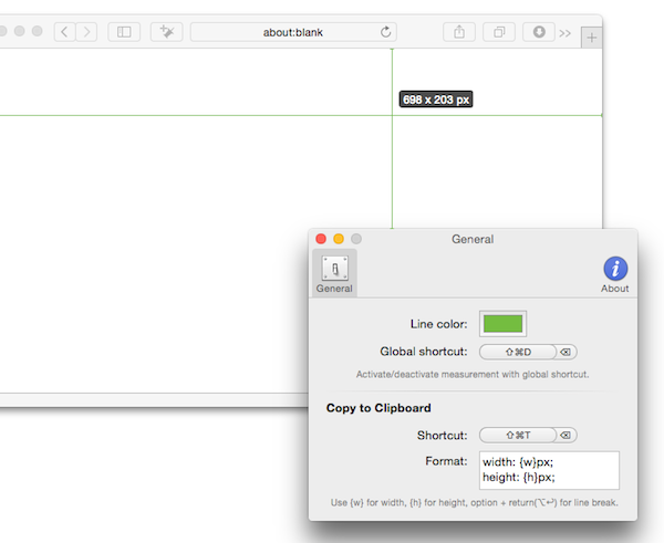 Dimensions for mac