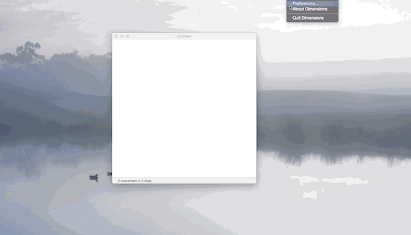 Dimensions for mac
