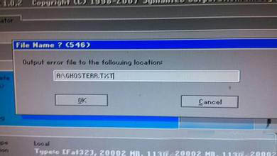 重装系统时出现File Name?(546)的错误怎么办？