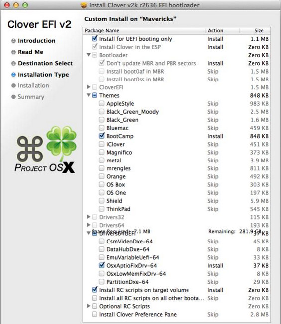 如何使用四叶草Clover安装OS X小牛