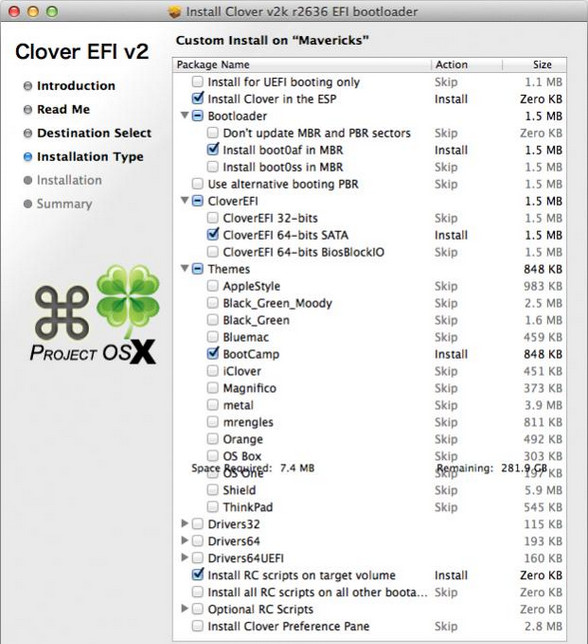 如何使用四叶草Clover安装OS X小牛