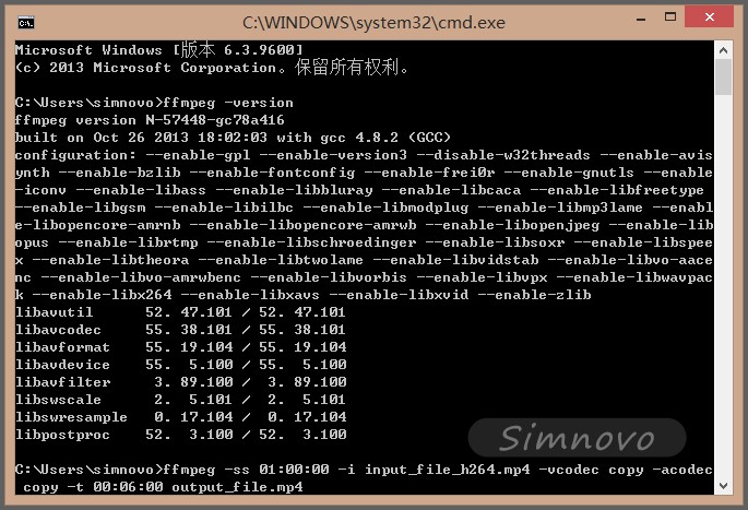 在Windows下使用ffmpeg分割视频方法