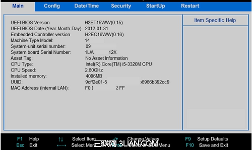 昭阳E49/K49BIOS界面介绍