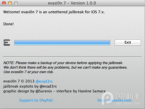 Mac版ios7.x越狱工具Evasi0n v1.0.1图文越狱