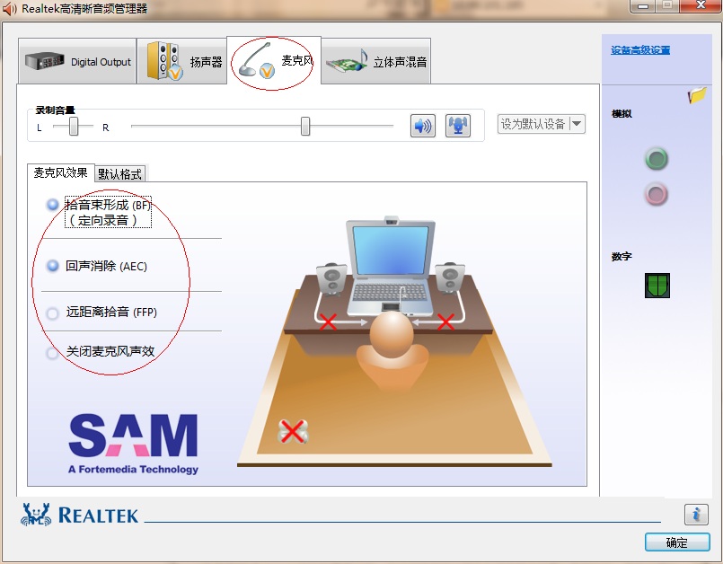 Realtek声卡的麦克风出现杂音的解决方法