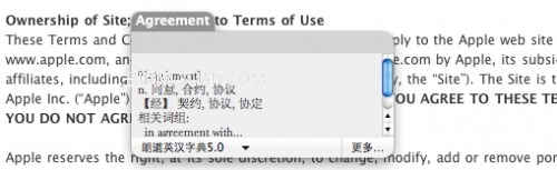 OS X 自带字典应用技巧