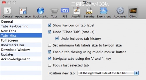 MAC Safari + Glims 实现快速切换标签页