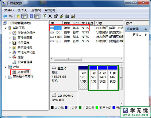 c盘不能分区是怎么回事？