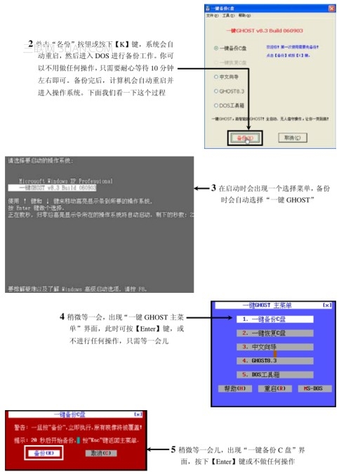 使用一键GHOST工具备份操作系统