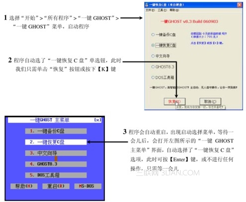 用一键GHOST如何恢复操作系统