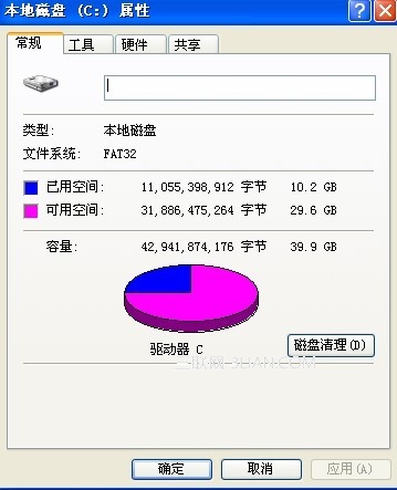 C盘里面的文件只占用7G，为什么C盘显示占了10.2G