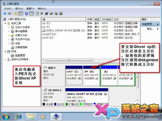 windows7系统下安装Ghost XP系统图文教程