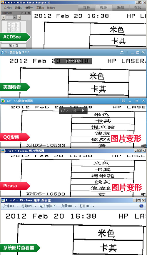 主流看图软件小测 谁能完美支持TIFF格式