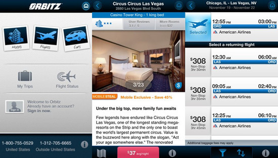 Orbitz 发布iPad版 “一站式”搞定旅游计划！