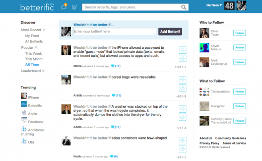 Betterific：分享与发现“金点子”