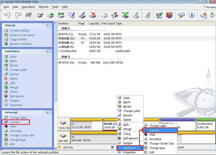 磁盘管理工具Acronis Disk Director Suite重新调整分区大小教程