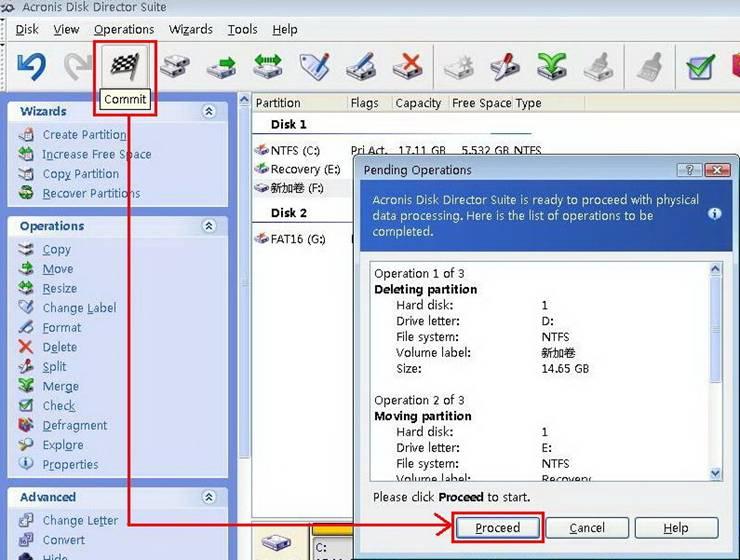 磁盘管理工具Acronis Disk Director Suite重新调整分区大小教程