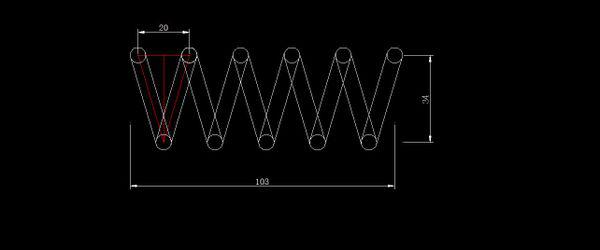 教你用CAD软件绘制二维弹簧
