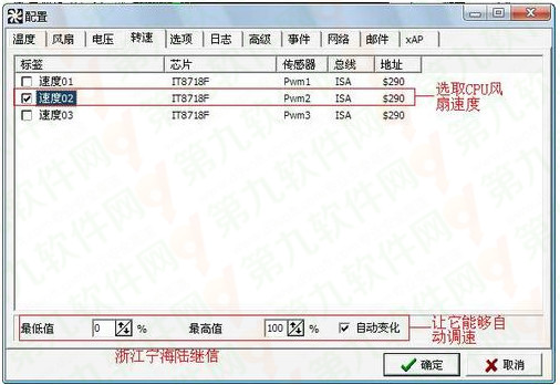 SpeedFan怎么设置cpu风扇调速？