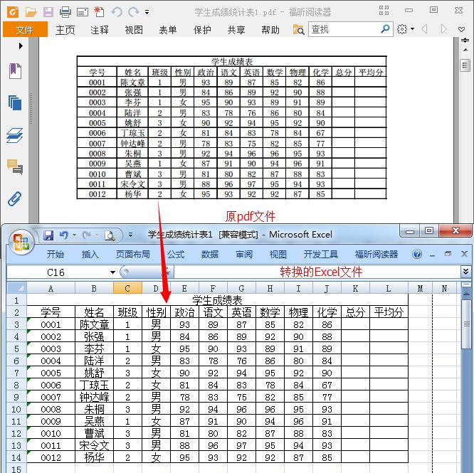 怎么把pdf文件转换成excel