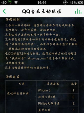 QQ音乐怎么参与我是歌手打分并赢取大奖