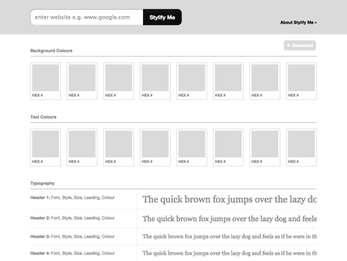 网站风格指南在线生成工具STYLIFY ME