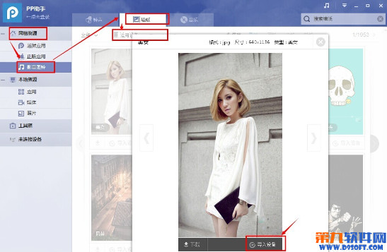 PC版PP助手如何导入照片到手机里？