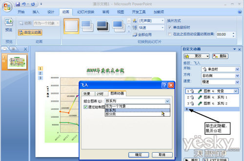 Office软件联合制作年度收支曲线报表