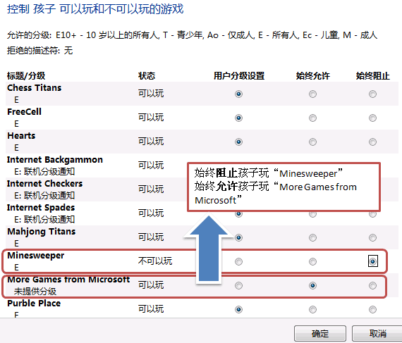 Windows7如何设置不让孩子玩游戏？