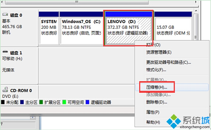 win7系统自带分区功能不能用怎么办