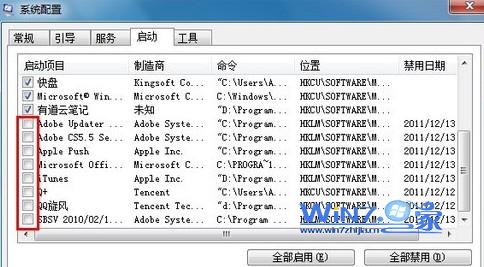 win7系统下如何关闭启动项